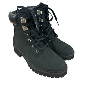 Timberland NWOB Carnaby Cool 6 Inch Lace Up Boots Black Size 6 Leather Upper